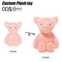 Créez votre propre peluche personnalisée : Adorable renard en peluche, animaux en peluche personnalisables, jouet en peluche cochon en coton personnalisable