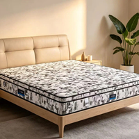 Matelas à ressorts ensachés OEM confortable, double surmatelas, design en tissu jacquard, matelas à ressorts enroulable