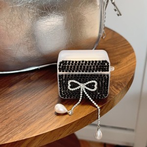 Étui pour écouteurs sans fil Apple <span class=keywords><strong>Airpods</strong></span> 1 2 3 4 <span class=keywords><strong>Pro</strong></span> 2 avec nœud papillon mignon en diamant brillant fait à la main, boîte de charge - Product Image 5