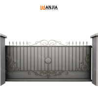 Portails battants en fer forgé WANJIA avec motif grillagé – Portails de garage extérieurs modernes et durables