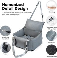Siège auto pliable pour chien avec coussin amovible antidérapant pour la sécurité des petits chiens sur la banquette arrière
