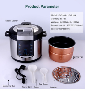 Marmite à pression multifonctionnelle Dîner pour plusieurs personnes en acier inoxydable 5L électrique OEM Ménage Nouveau cuiseur à <span class=keywords><strong>riz</strong></span> électrique - Product Image 6