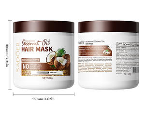 Crema per Capelli all'Olio <span class=keywords><strong>di</strong></span> Cocco Idratante Riparazione del Cuoio Capelluto e Recupero dei Danni Tonico per le Radici dei Capelli e Trattamento al Cuoio Capelluto con Cheratina - Product Image 3