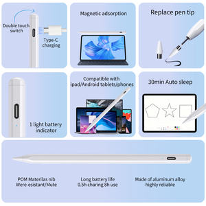 Công tắc cảm ứng chạm đôi Miễn phí 3 đầu bút Bút cảm ứng đa năng Thích hợp cho hầu hết các thiết bị di động và máy tính bảng Android và iOS - Product Image 2