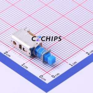 SPPJ310500 <b>Push</b> <b>Button</b> <b>Switch</b> Through hole <b>Switch</b> Single Pole Single Throw Self-Locking Square Plunger Right Angle Insert - Product Image 2