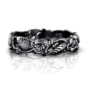 Anillo de Eternidad con Flores H377, Plata 925, Anillo Fino para Mujer con Engaste de Bisel, Romántico para Boda - Product Image 2