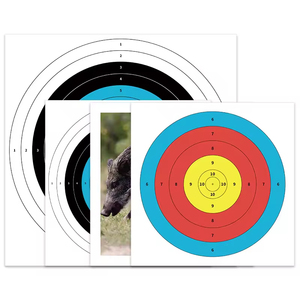 <span class=keywords><strong>Cible</strong></span> de tir à l'arc en papier pour <span class=keywords><strong>compétition</strong></span> et entraînement, cercle complet, avec points de référence, impression couleur claire - Product Image 1