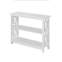 Table console moderne en bois massif noir, style français élégant et polyvalent, facile à assembler, pour couloir.