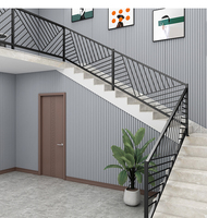 Rampe d'escalier réglable en alliage de fer et d'aluminium, design moderne pour loft, couloir, balcon, intérieur, couleur personnalisée, garantie 1 an