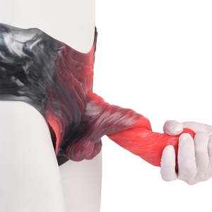 Mostro Dildo pantaloni cavi indossabili Dildo Silicone morbido elastico sesso pantaloni mostro pene per adulti lesbiche giocattoli del sesso all'ingrosso - Product Image 3