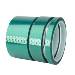 Chinese Jumbo Tape Silicone Adhesive Protective Film High Temperature PET Green Polyester Tape
