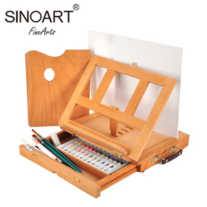 Offre Spéciale D'approvisionnement D'usine Professionnel Art Bois Bureau Réglable <span class=keywords><strong>Chevalet</strong></span> Avec Tiroir <span class=keywords><strong>Palette</strong></span> - Product Image 1