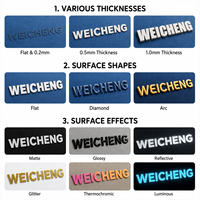 Étiquette en silicone mate personnalisée pour impression par transfert, autocollant DTF, étiquette de transfert thermique en relief, logo en caoutchouc pour vêtements