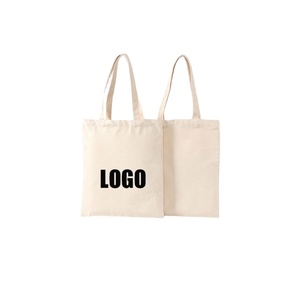 Sacs fourre-tout en toile de coton beige imprimable, personnalisables, faits main, réutilisables, pour le shopping, robustes et vierges - Product Image 1