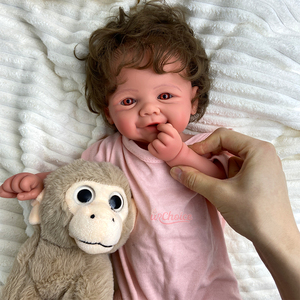 Muñecas Reborn <span class=keywords><strong>de</strong></span> <span class=keywords><strong>Silicona</strong></span> Suave <span class=keywords><strong>de</strong></span> Cuerpo Completo <span class=keywords><strong>de</strong></span> 17 Pulgadas para Niñas, Vivienne, Piel Realista, Cabello Injertado a Mano, Apoyo Emocional - Product Image 2