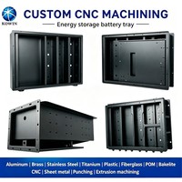 Plateau de batterie de stockage d'énergie personnalisé en alliage d'aluminium anodisé 6063 avec couvercle scellé et rainure pour joint pour modules de station d'alimentation portable