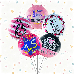 Palloncini per <span class=keywords><strong>Compleanno</strong></span> a Tema Rosa per Ragazze di 15 Anni, Decorazioni per Feste - Product Image 2