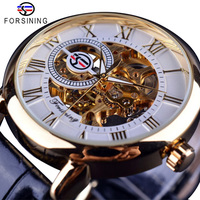 Montre mécanique automatique de luxe FORSINING 088 pour homme, bracelet en cuir de haute qualité, design squelette sport décontracté, tachymètre répétiteur