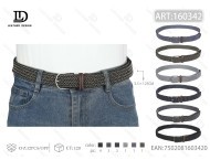 Ceinture élastique pour homme avec boucle à ardillon en alliage, 3,5 cm x 125 cm, style décontracté, finition plaquée - Product Image 1