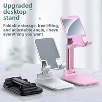 Support portable pliable pour téléphone portable et tablette, réglable en angle et en hauteur, fixation tableau de bord, en ABS, marque DSK, utilisation sur lit
