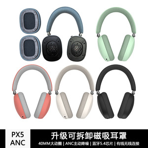 Auriculares Supraaurales con Cancelación de Ruido ANC 6.0, Batería de Larga Duración, Sonido Estéreo para Juegos y Deportes, Color Blanco Marfil - Product Image 2
