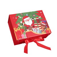 Boîte cadeau de Noël rigide pliable personnalisée, emballage plat, économie sur les frais de livraison, montage facile