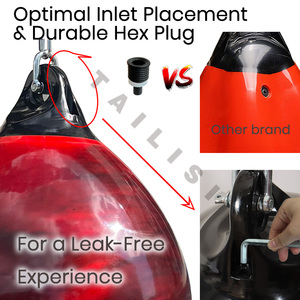 กระสอบทรายชก<span class=keywords><strong>มวย</strong></span> 12 นิ้ว PVC แบบเติมน้ำ รูปทรงหยดน้ำ สำหรับฝึกซ้อม สำหรับผู้ใหญ่ เด็ก นักมวย MMA ฝึกซ้อมเพิ่มพลังการตีและความเร็ว - Product Image 3