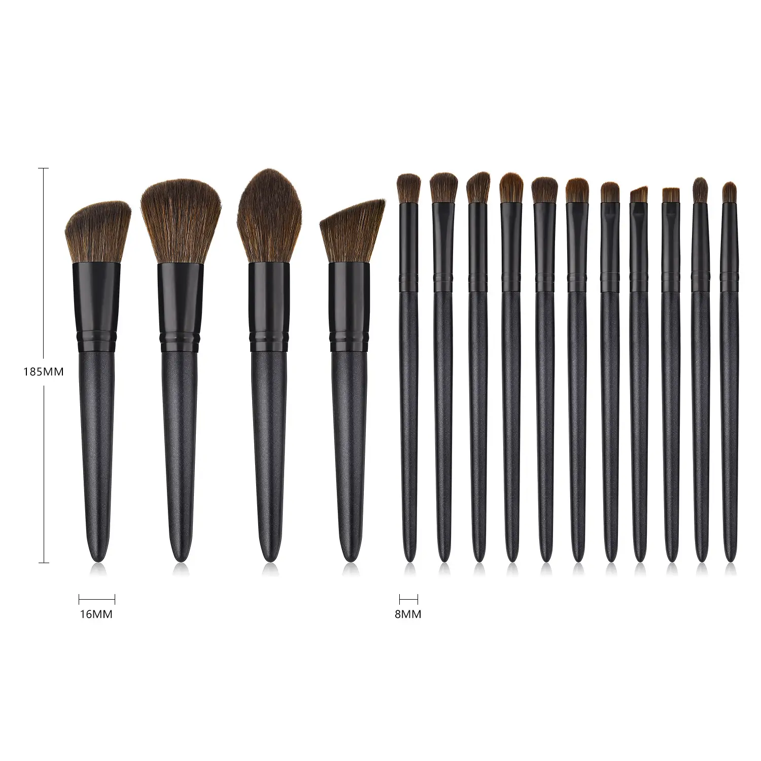 BUEART 15 pcs Per Set 2020 New Arrival top quality Beauty Natural soft hair Private Label Makeup Cosmetic Brushes