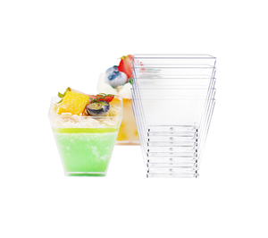 Vasos Desechables Trapezoidales de Plástico Transparente de 2oz para Mousse, Mini Vasos para Pastel, Postres, Fiestas, Panadería, Coloridos, Medianos, a la Moda - Product Image 5