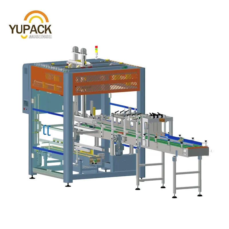 YUPACK Fully Automatic Bottle Case Packer Machine/Vertical Case Packer