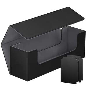 Étui pour jeu de cartes en cuir PU pour cartes à collectionner, boîte de rangement pour cartes de commandant en cuir avec fermeture magnétique pouvant contenir plus de <span class=keywords><strong>600</strong></span> cartes protégées - Product Image 1