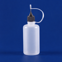 Flacon souple en PE de 50 ml avec seringue à aiguille pour huiles essentielles, peintures, colle et encre