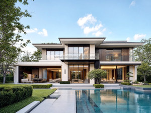 Villa Prefabricada Moderna de Acero Ligero con Estructura de Acero Galvanizado, Hogar Duradero y Elegante para Uso en <span class=keywords><strong>Oficinas</strong></span>, Edificios y Hoteles - Product Image 3