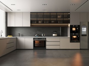 Armoire de cuisine et armoire murale personnalisées exclusives Accessoires de marque supérieure Combinaison de meubles de salle à manger en bois - Product Image 6