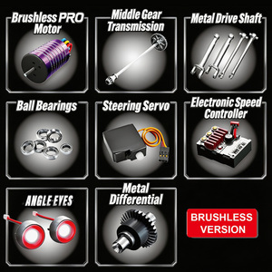 <span class=keywords><strong>Auto</strong></span> da Corsa RC EPT 1:16 Brushless Pro - 45KM/H 4WD <span class=keywords><strong>Auto</strong></span> da Corsa ad Alta Velocità per Hobby - Product Image 4