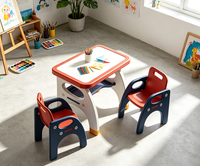 Ensemble table et chaise d'étude pour enfants, bureau d'apprentissage pour tout-petits, bureau d'éducation précoce à domicile, table à jouets, bureau d'écriture pour enfants pour usage préscolaire