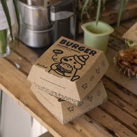 Envases de Papel Ecológicos para Hamburguesas, Papas Fritas, Pollo Francés, Comida para Llevar, Cajas de Embalaje para Comida Rápida con Logotipo Personalizado