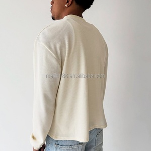 Chemises Streetwear Personnalisées en Coton Gaufré 100% pour Hommes – Qualité Supérieure, Coupe Courte et Ample, Motif Imprimé, Manches Longues - Product Image 3