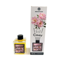Diffuseur de parfum d'ambiance en verre personnalisé avec bâtonnets, 130 ml, longue durée, luxe, désodorisant pour maison et hôtel