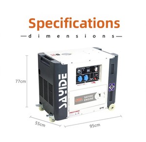 Duy nhất-ba giai đoạn 10KVA im lặng Máy phát điện diesel với 3KVA đến 110V 220V 380V 50/60Hz 480V đánh giá cách âm 5KVA 6KVA 7KVA 8KVA - Product Image 2