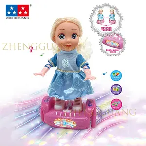 Mainan boneka anak perempuan putri mobil keseimbangan listrik mainan boneka anak perempuan Lampu musik Universal menyanyi dan menari mainan pendidikan anak-anak