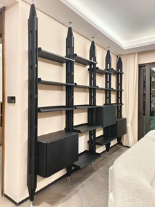 Étagère à livres <span class=keywords><strong>colonne</strong></span> minimaliste haut de gamme italienne, rangement, présentoir, armoire de sol de luxe pour livres <span class=keywords><strong>et</strong></span> objets, vitrine de luxe légère - Product Image 2
