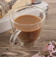 Tasse à café en verre borosilicate, 2021 réutilisable, 5 pièces, verre à double paroi