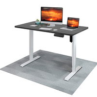 Bureau minimaliste convertible pour le télétravail, bureau assis-debout électrique à hauteur réglable avec un seul moteur