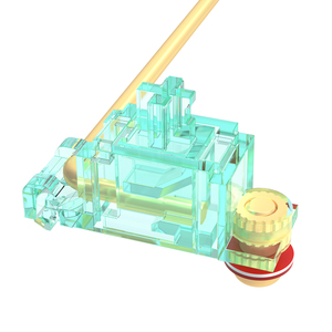 Estabilizadores DUROCK V3, estabilizadores de tornillo prerecortados, <span class=keywords><strong>Miami</strong></span> Vice Teal, innovador soporte elástico, estabilizadores de teclado PCB - Product Image 5