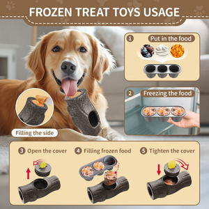 Yıpranmaz Plastikten Yapılmış, Agresif Çiğneyiciler İçin 3'ü 1 Arada Ekolojik, Etkileşimli ve Dayanıklı Dondurulmuş Atıştırmalık Köpek Oyuncakları - Product Image 3