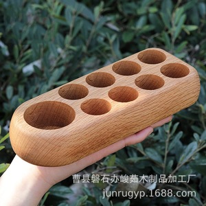 Estante de madera para almacenamiento de aceites esenciales, organizador de escritorio de madera maciza para botellas de cosméticos y muestras de perfumes - Product Image 2