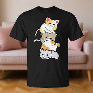 Camiseta Kawaii Neko con Diseño de Gatos Adorables, Camiseta Promocional con Diseño de Gatitos - Product Image 3
