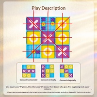 Plateau de jeu TicTacToe XO en plastique, apprentissage précoce, formation logique, jeu de table interactif parent-enfant pour enfants