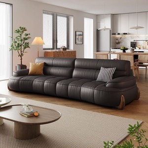 Set di Divani Convertibili in Pelle Curva con Struttura in Legno e Imbottitura in Spugna, Design Moderno, Disponibile in Varie Dimensioni e Colori, per Appartamenti e <span class=keywords><strong>Hotel</strong></span> - Product Image 2